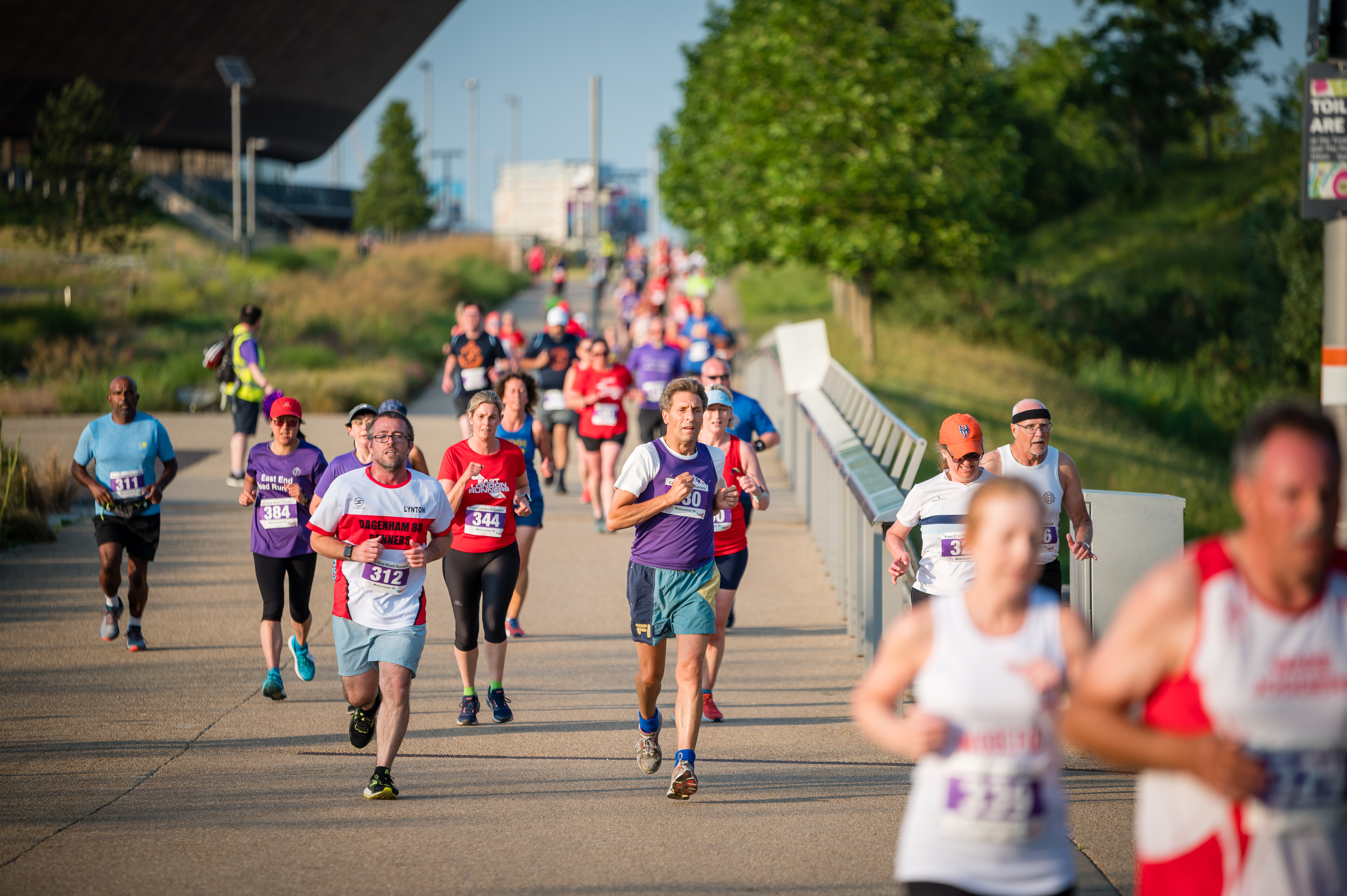 Runners at EERR's Mid-summer 5k